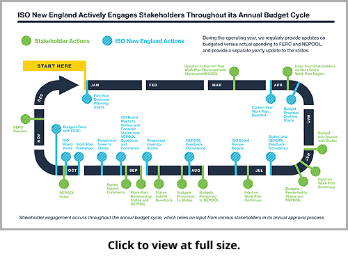 Annual budget cycle illustration