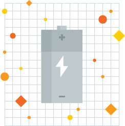 illustration of battery