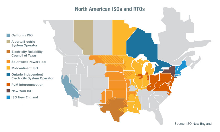 North American ISOs and RTOs