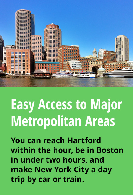 easy access to major metro areas